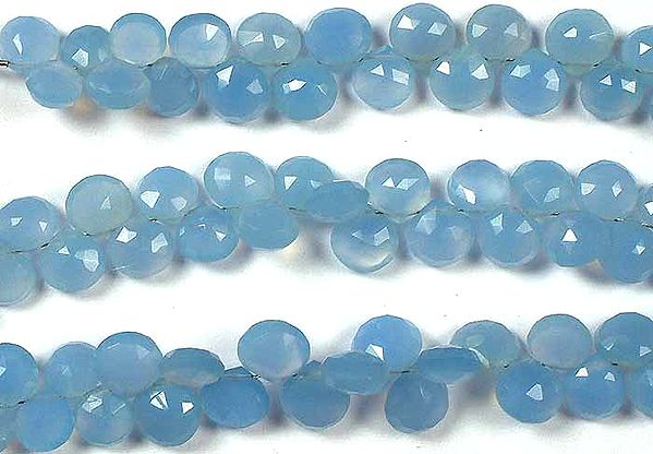 Blue Chalcedony Faceted Briolette
