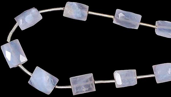Blue Chalcedony Faceted Chewing Gum