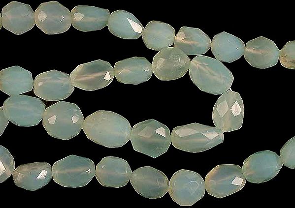 Blue Chalcedony Faceted Ovals