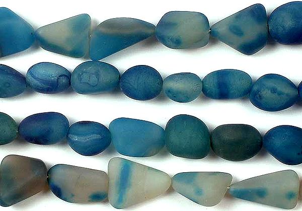 Blue Chalcedony Frosted Nuggets
