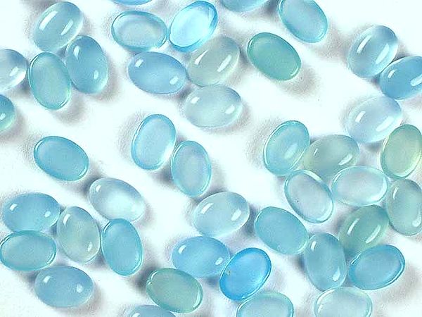 Blue Chalcedony mm Sized Cabochons