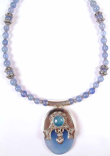 Blue Chalcedony Necklace