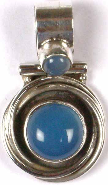 Blue Chalcedony Pendant