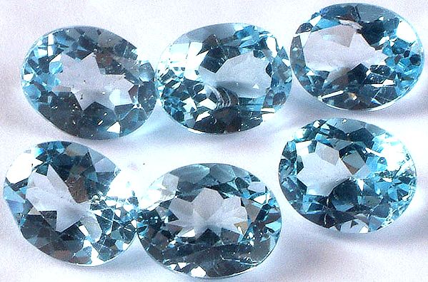 Blue Topaz mm Ovals (Price Per 2 Pieces)