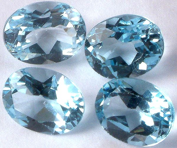 Blue Topaz mm Ovals (Price Per 4 Pieces)