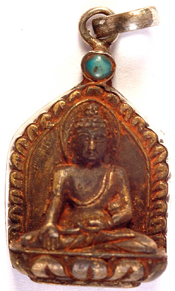 Buddha Antiquated Pendant with Turquoise