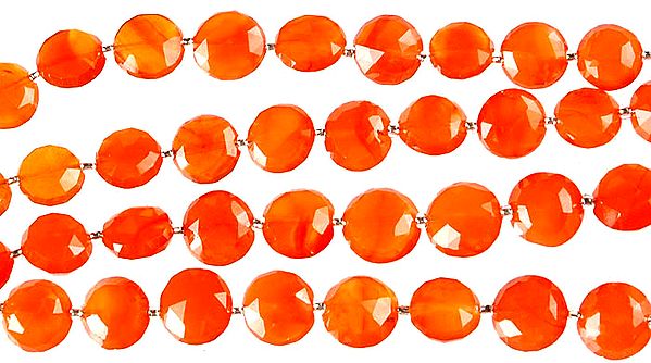 Carnelian Faceted Coins