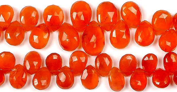 Carnelian Faceted Pears