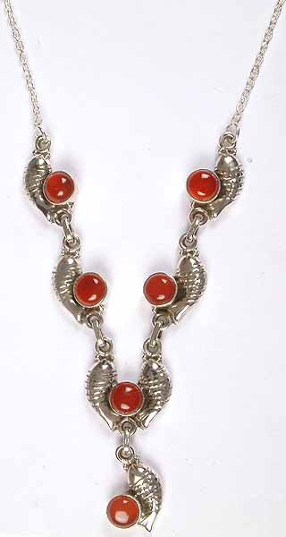 Carnelian Fish Necklace