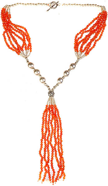 Carnelian Necklace with Charms | Carnelian Gemstone Jewelry
