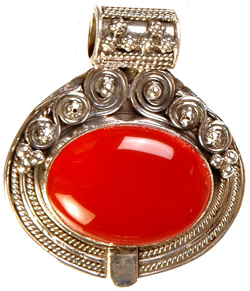 Carnelian Pendant with Spiral