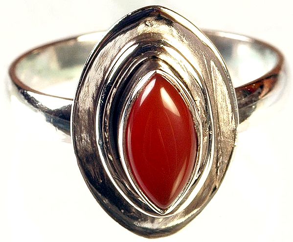 Carnelian Marquis Ring