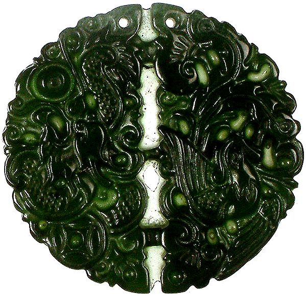 Carved Jade Necklace Center (Price per Piece)