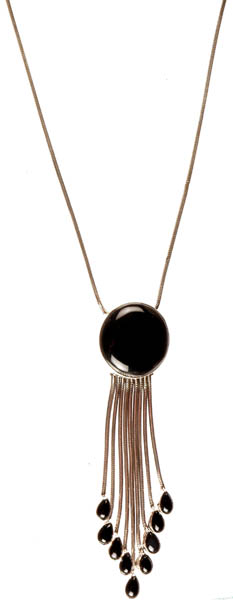Cascade Necklace of Black Onyx