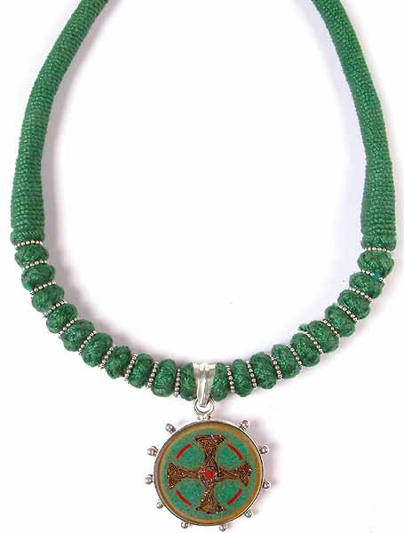 Celtic Cross Necklace with Matching Cord
