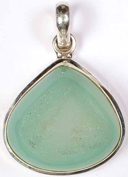 Chalcedony Chipped Pendant