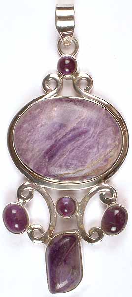 Chaorite Pendant with Amethyst