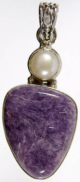 Chaorite Pendant with Pearl