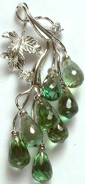 Charming Faceted Cubic Zirconia Drops Pendant