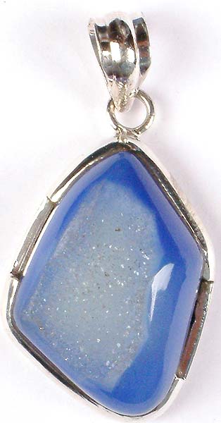 Chipped Blue Chalcedony Pendant