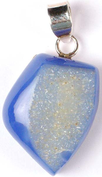 Chipped Blue Chalcedony Pendant