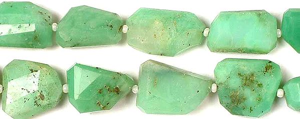 Chrysoprase Faceted Flat Tumbles