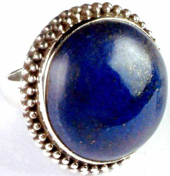 Circular Lapis Lazuli Ring