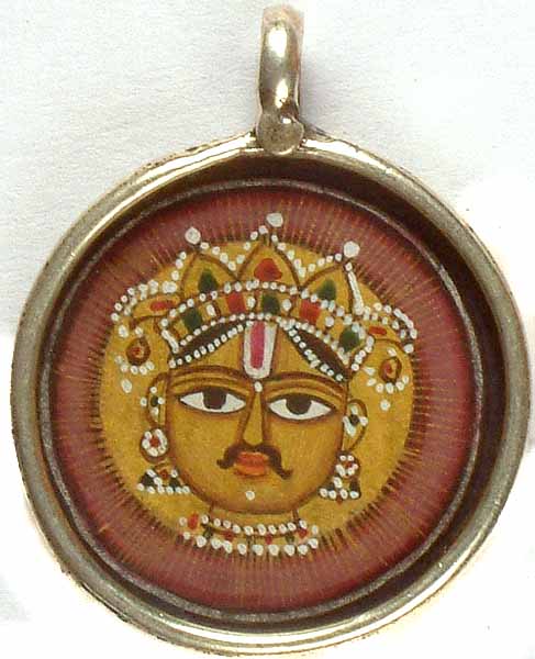 Circular Pendant Of Lord Surya