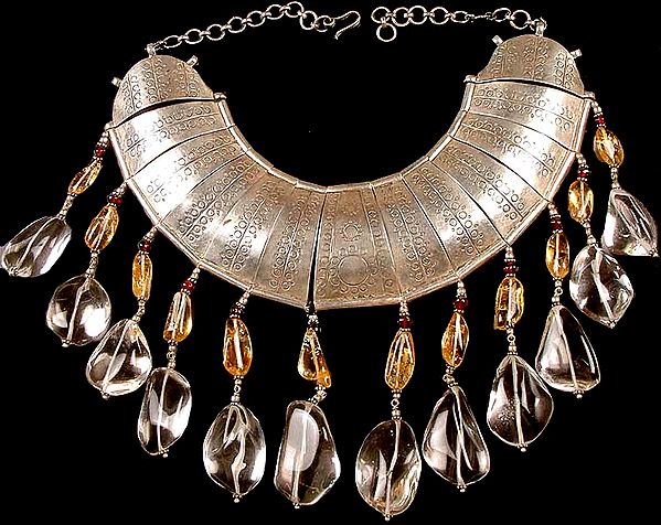 Citrine & Crystal Rajasthani Necklace