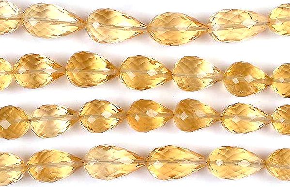 Citrine Faceted Straight Drilled Drops