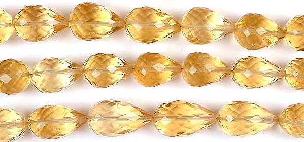 Citrine Faceted Straight Drilled Drops
