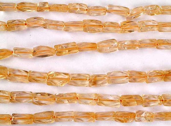 Citrine Faceted Tubes