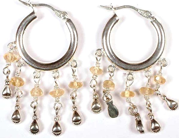 Citrine Hoop Earrings