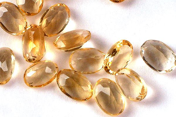 Citrine mm Ovals (Price Per 5 Pieces) | Faceted Gemstone Beads