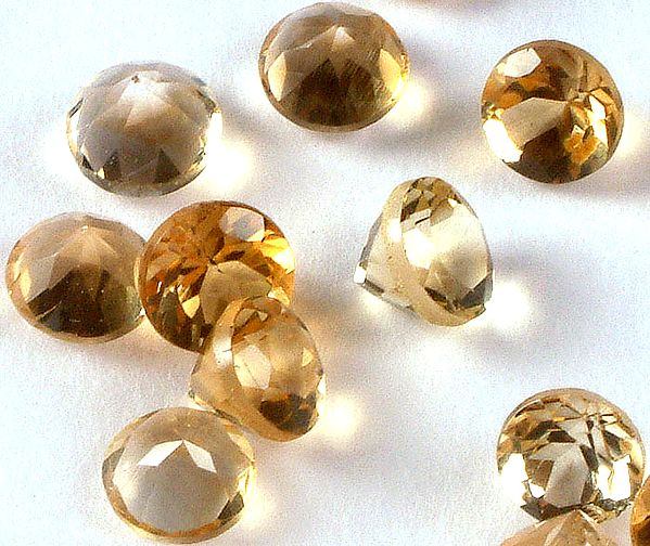 Citrine mm Size Rounds (Price Per Pair)