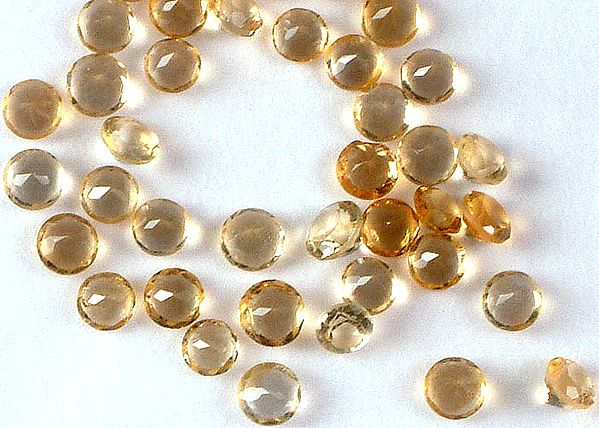 Citrine mm Size Rounds (Price Per 108 Pieces)