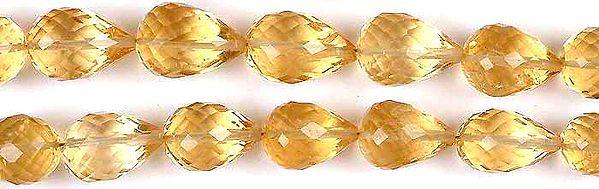 Citrine Straight Drilled Faceted Drops