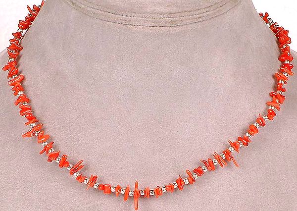 Coral Chip Necklace