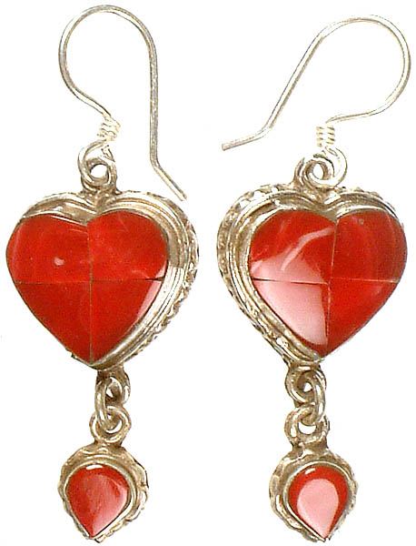 Coral Valentine Earrings