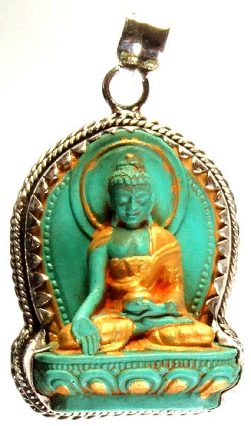Cosmic Buddha Ratnasambhava Carved Pendant