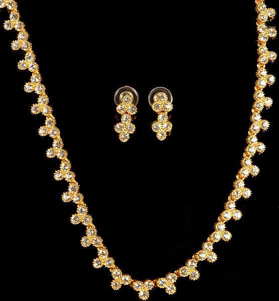 Costume Necklace with Matching Earrings Set