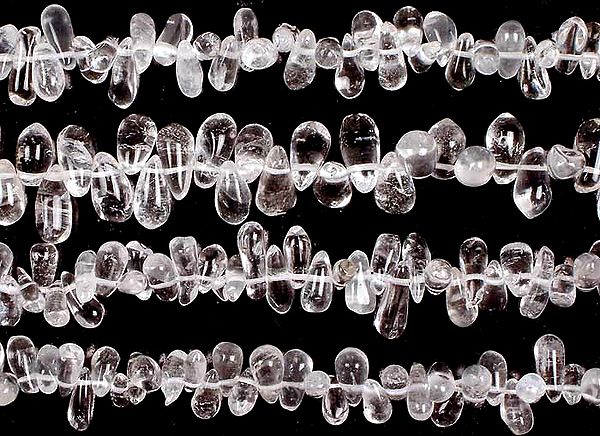 Crystal Plain Drops | Semi-Precious Gemstone Beads