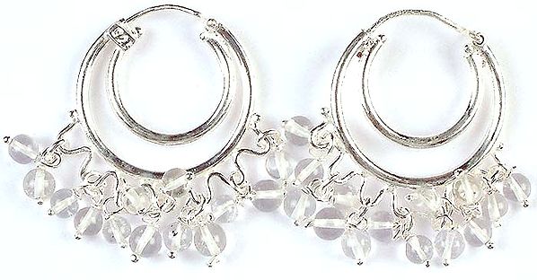 Crystal Twin Hoop Earrings