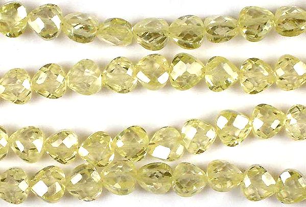 Cubic Zirconia Faceted Straight Drilled Briolette