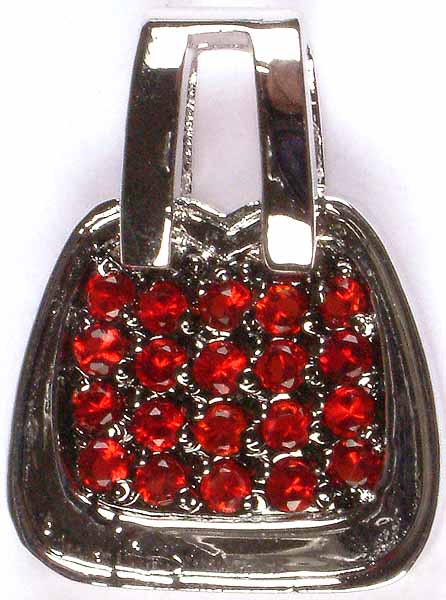 Cubic Zirconia Purse Pendant