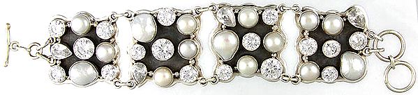 CZ Bracelet with Pearl