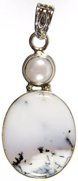 Dendrite with Pearl Pendant