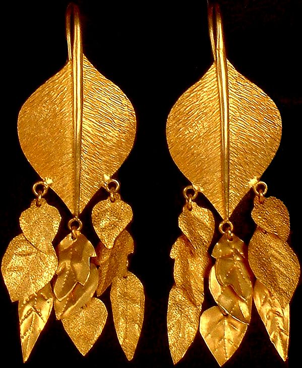 Designer Earrings with Leaves