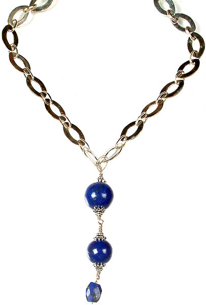 Designer necklace with Lapis Lazuli Dangle