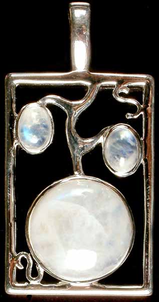 Designer Rainbow Moonstone Pendant